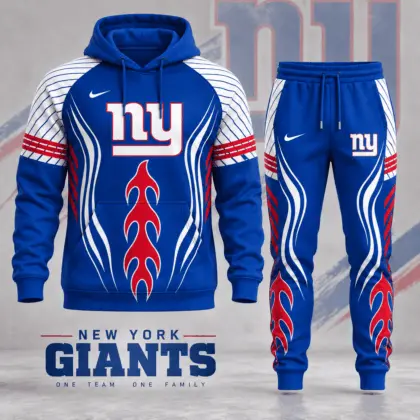 New York Giants | Premium NFL Dynamic Flame Performance Hoodie & Jogger Set NDN