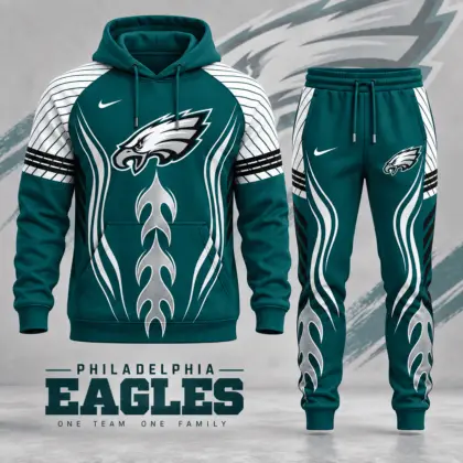 Philadelphia Eagles | Premium NFL Dynamic Flame Performance Hoodie & Jogger Set NDN