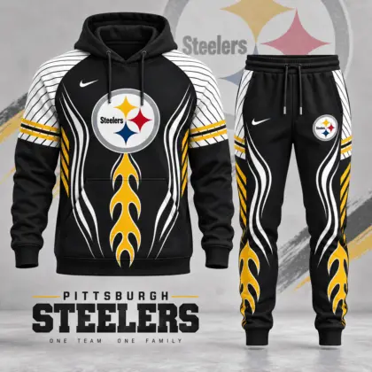 Pittsburgh Steelers | Premium NFL Dynamic Flame Performance Hoodie & Jogger Set NDN