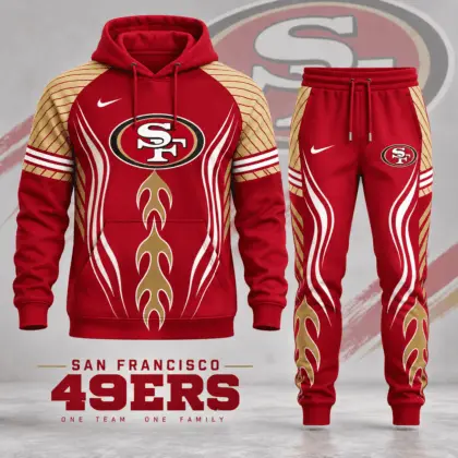 San Francisco 49ers | Premium NFL Dynamic Flame Performance Hoodie & Jogger Set NDN