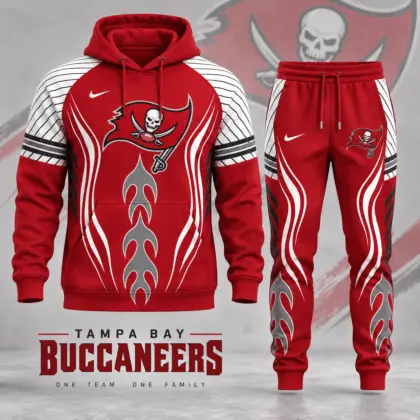 Tampa Bay Buccaneers | Premium NFL Dynamic Flame Performance Hoodie & Jogger Set NDN