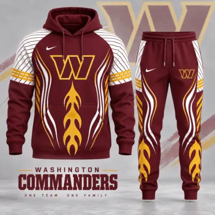 Washington Commanders | Premium NFL Dynamic Flame Performance Hoodie & Jogger Set NDN