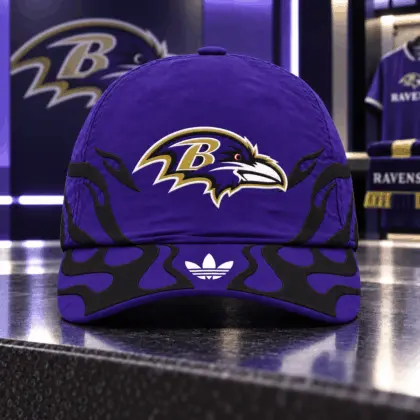 Baltimore Ravens | Premium NFL Flame Edition Game Day Adjustable Cap NDN