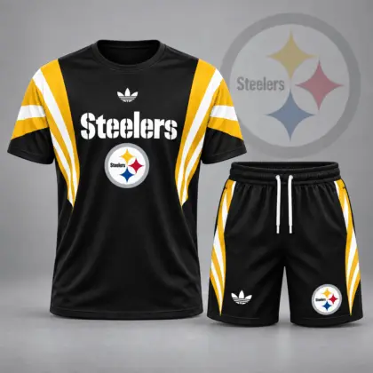 Pittsburgh Steelers | Premium NFL Elite Performance T-Shirt & Shorts Set NDN