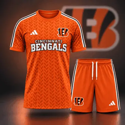 Cincinnati Bengals | Premium NFL Classic Team Pattern T-Shirt and Shorts Set NDN