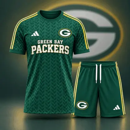 Green Bay Packers | Premium NFL Classic Team Pattern T-Shirt and Shorts Set NDN