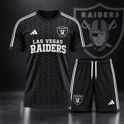 Las Vegas Raiders | Premium NFL Classic Team Pattern T-Shirt and Shorts Set NDN