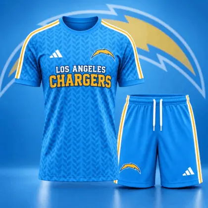 Los Angeles Chargers | Premium NFL Classic Team Pattern T-Shirt and Shorts Set NDN