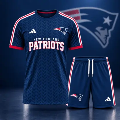 New England Patriots | Premium NFL Classic Team Pattern T-Shirt and Shorts Set NDN