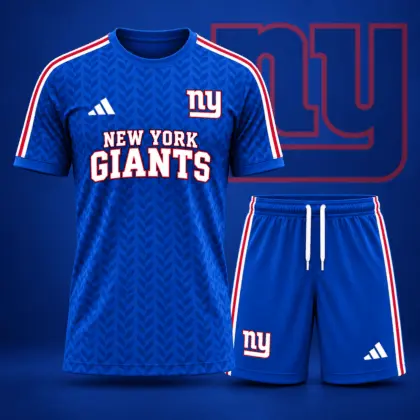 New York Giants | Premium NFL Classic Team Pattern T-Shirt and Shorts Set NDN
