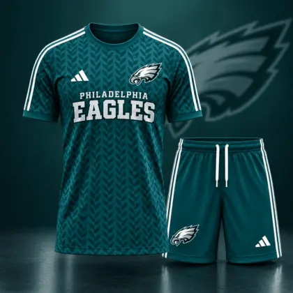 Philadelphia Eagles | Premium NFL Classic Team Pattern T-Shirt and Shorts Set NDN