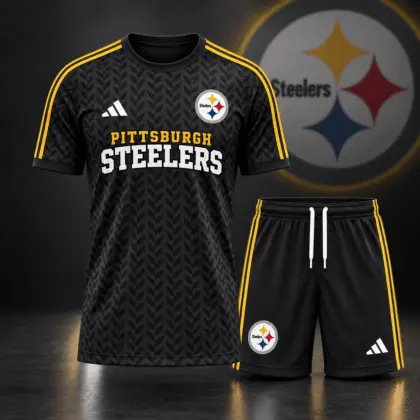 Pittsburgh Steelers | Premium NFL Classic Team Pattern T-Shirt and Shorts Set NDN