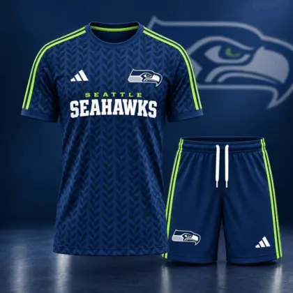 Seattle Seahawks | Premium NFL Classic Team Pattern T-Shirt and Shorts Set NDN