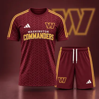 Washington Commanders | Premium NFL Classic Team Pattern T-Shirt and Shorts Set NDN