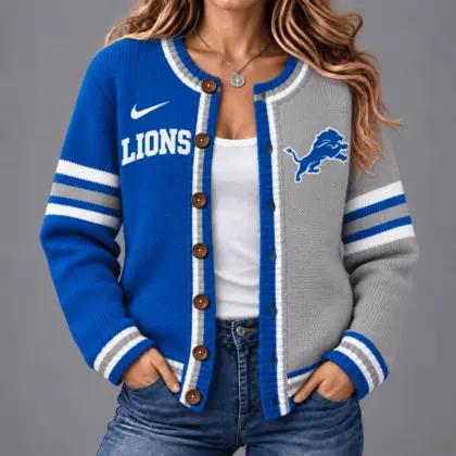 Detroit Lions | Premium NFL Game Ready Cardigan NY