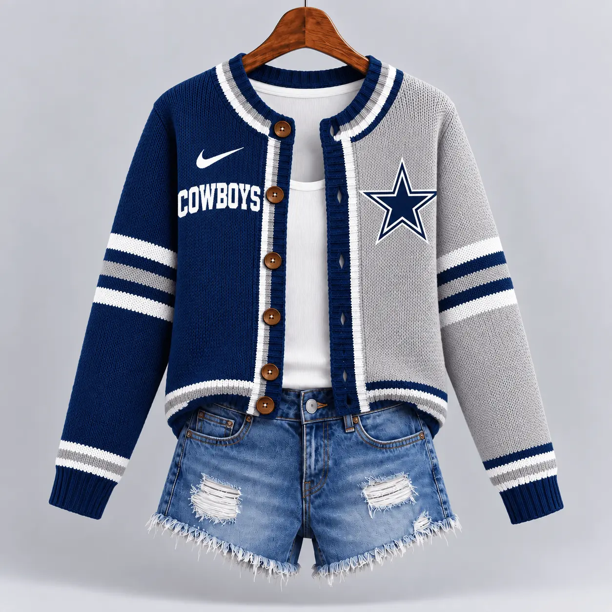 Dallas Cowboys | Premium NFL Game Ready Cardigan NY - Image 2