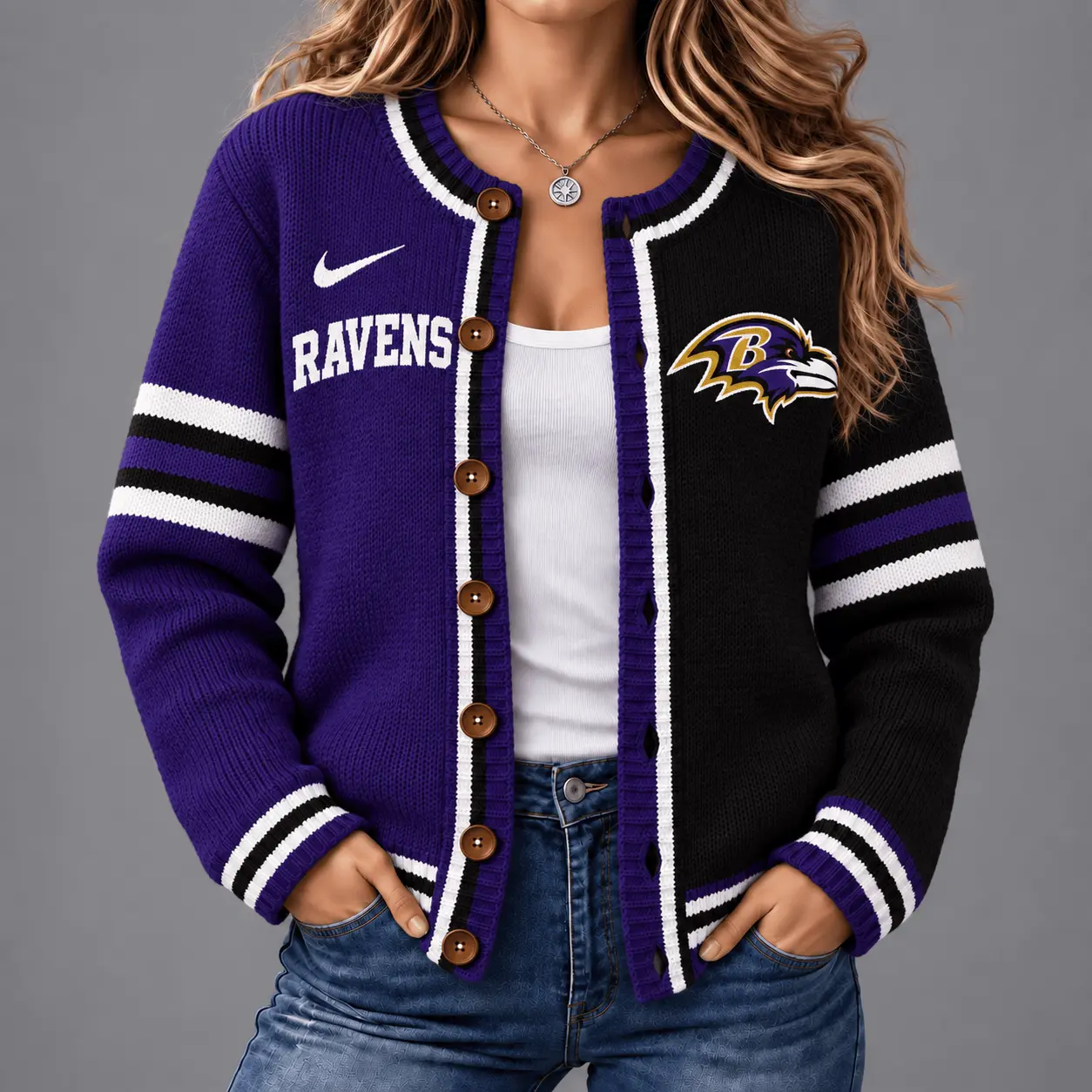 Baltimore Ravens | Premium NFL Game Ready Cardigan NY