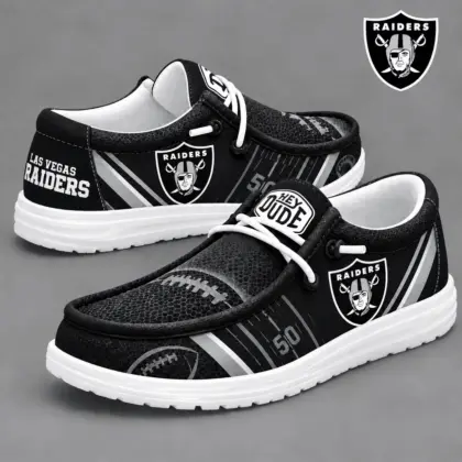 Las Vegas Raiders | Premium NFL Team Ready Loafer Shoes NY