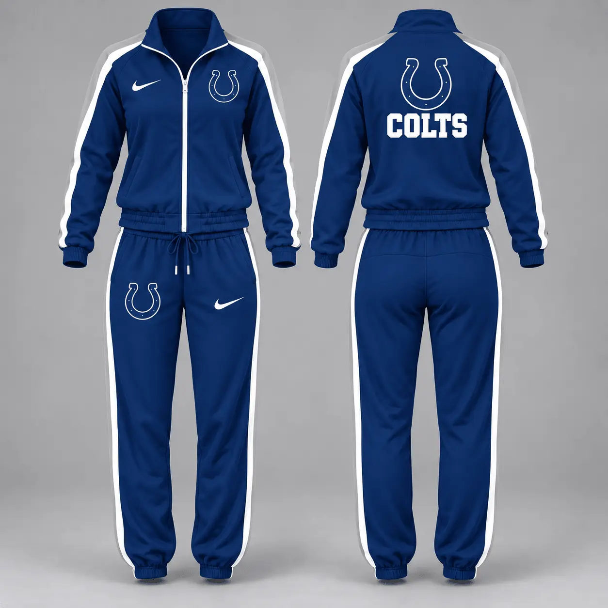 Indianapolis Colts | Premium NFL Game Day Waterproof Windbreaker Zip-Up Tracksuit Set NY - Image 2