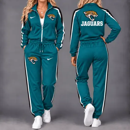 Jacksonville Jaguars | Premium NFL Game Day Waterproof Windbreaker Zip-Up Tracksuit Set NY