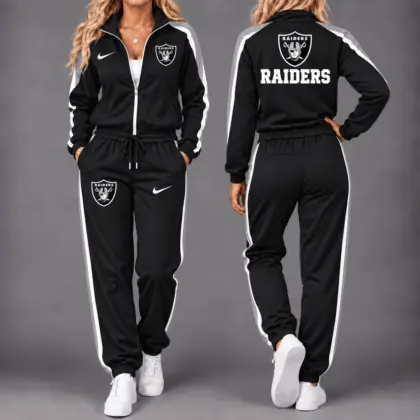 Las Vegas Raiders | Premium NFL Game Day Waterproof Windbreaker Zip-Up Tracksuit Set NY