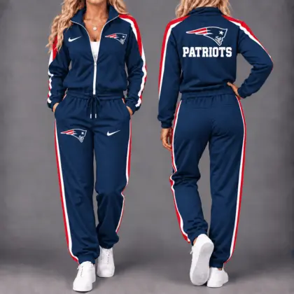 New England Patriots | Premium NFL Game Day Waterproof Windbreaker Zip-Up Tracksuit Set NY
