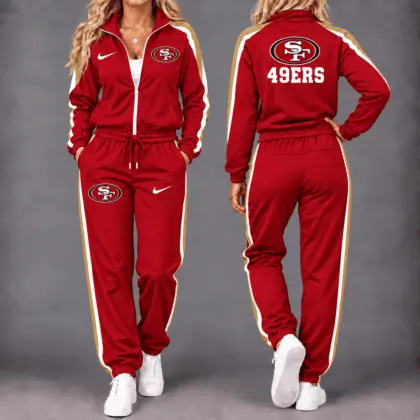 San Francisco 49ers | Premium NFL Game Day Waterproof Windbreaker Zip-Up Tracksuit Set NY