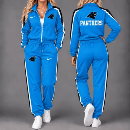 Carolina Panthers | Premium NFL Game Day Waterproof Windbreaker Zip-Up Tracksuit Set NY