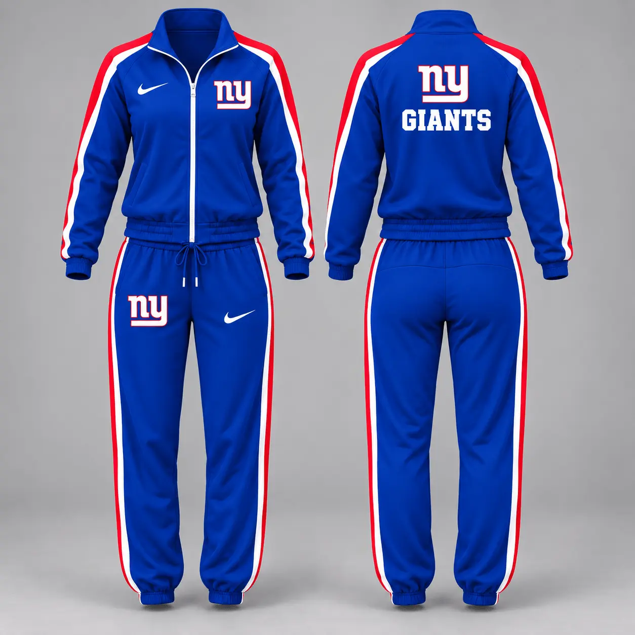 New York Giants | Premium NFL Game Day Waterproof Windbreaker Zip-Up Tracksuit Set NY - Image 2