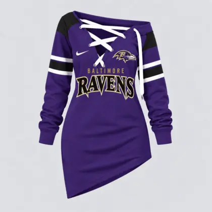 Baltimore Ravens | Premium NFL Game Day Spirit Lace-Up Sweatshirt TD