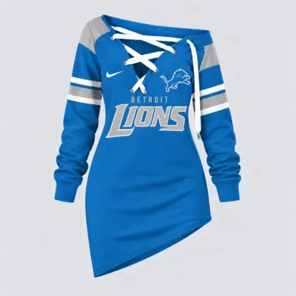 Detroit Lions | Premium NFL Game Day Spirit Lace-Up Sweatshirt TD