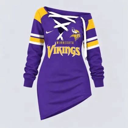 Minnesota Vikings | Premium NFL Game Day Spirit Lace-Up Sweatshirt TD