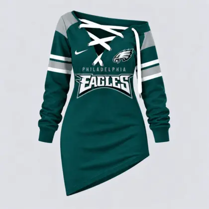 Philadelphia Eagles | Premium NFL Game Day Spirit Lace-Up Sweatshirt TD