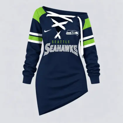 Seattle Seahawks | Premium NFL Game Day Spirit Lace-Up Sweatshirt TD