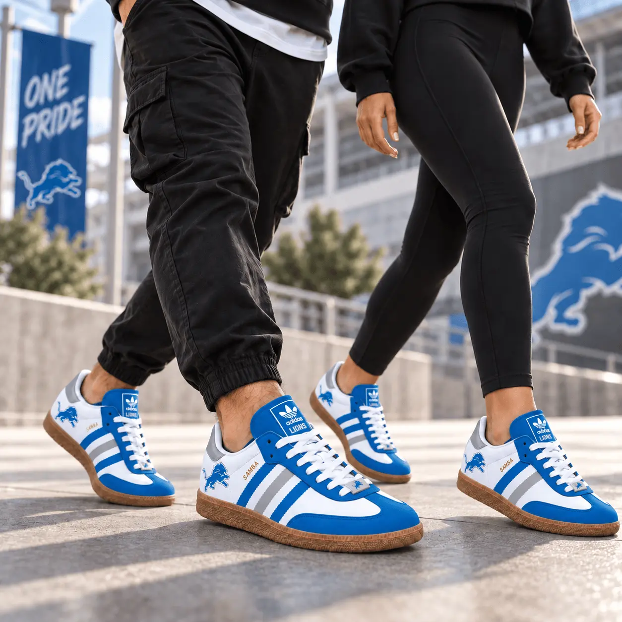 Detroit Lions | Premium NFL Game Day Samba Shoes NY - Image 2