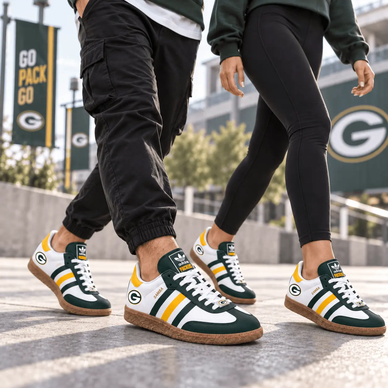 Green Bay Packers | Premium NFL Game Day Samba Shoes NY - Image 2