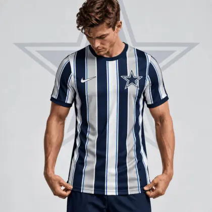 Dallas Cowboys | Premium NFL Team Crest Vertical Stripe Performance Football Jersey NDN