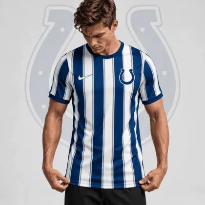 Indianapolis Colts | Premium NFL Team Crest Vertical Stripe Performance Football Jersey NDN