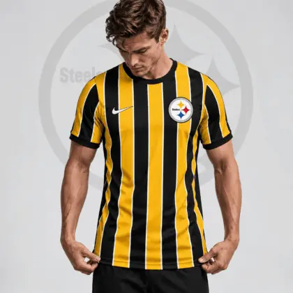 Pittsburgh Steelers | Premium NFL Team Crest Vertical Stripe Performance Football Jersey NDN