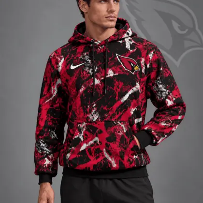 Arizona Cardinals | Premium NFL Team Crest Distressed Brush Camo Pullover Hoodie NDN