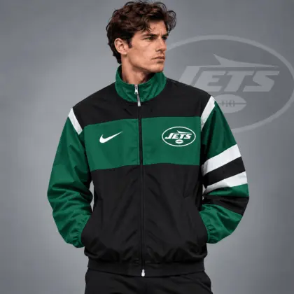 New York Jets | Premium NFL Team Crest Color Block Full Zip Track Jacket NDN