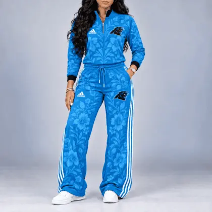Carolina Panthers | Premium NFL Stadium Style Floral Quarter-Zip + Pants TD