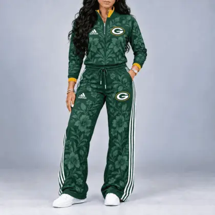 Green Bay Packers | Premium NFL Stadium Style Floral Quarter-Zip + Pants TD