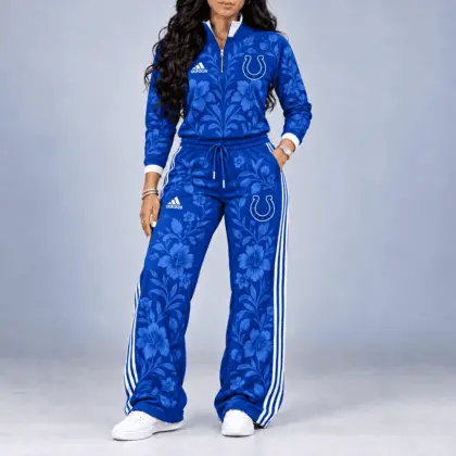 Indianapolis Colts | Premium NFL Stadium Style Floral Quarter-Zip + Pants TD