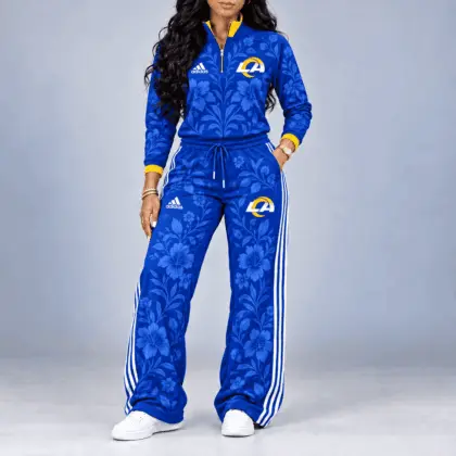 Los Angeles Rams | Premium NFL Stadium Style Floral Quarter-Zip + Pants TD