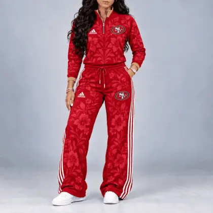 San Francisco 49ers | Premium NFL Stadium Style Floral Quarter-Zip + Pants TD