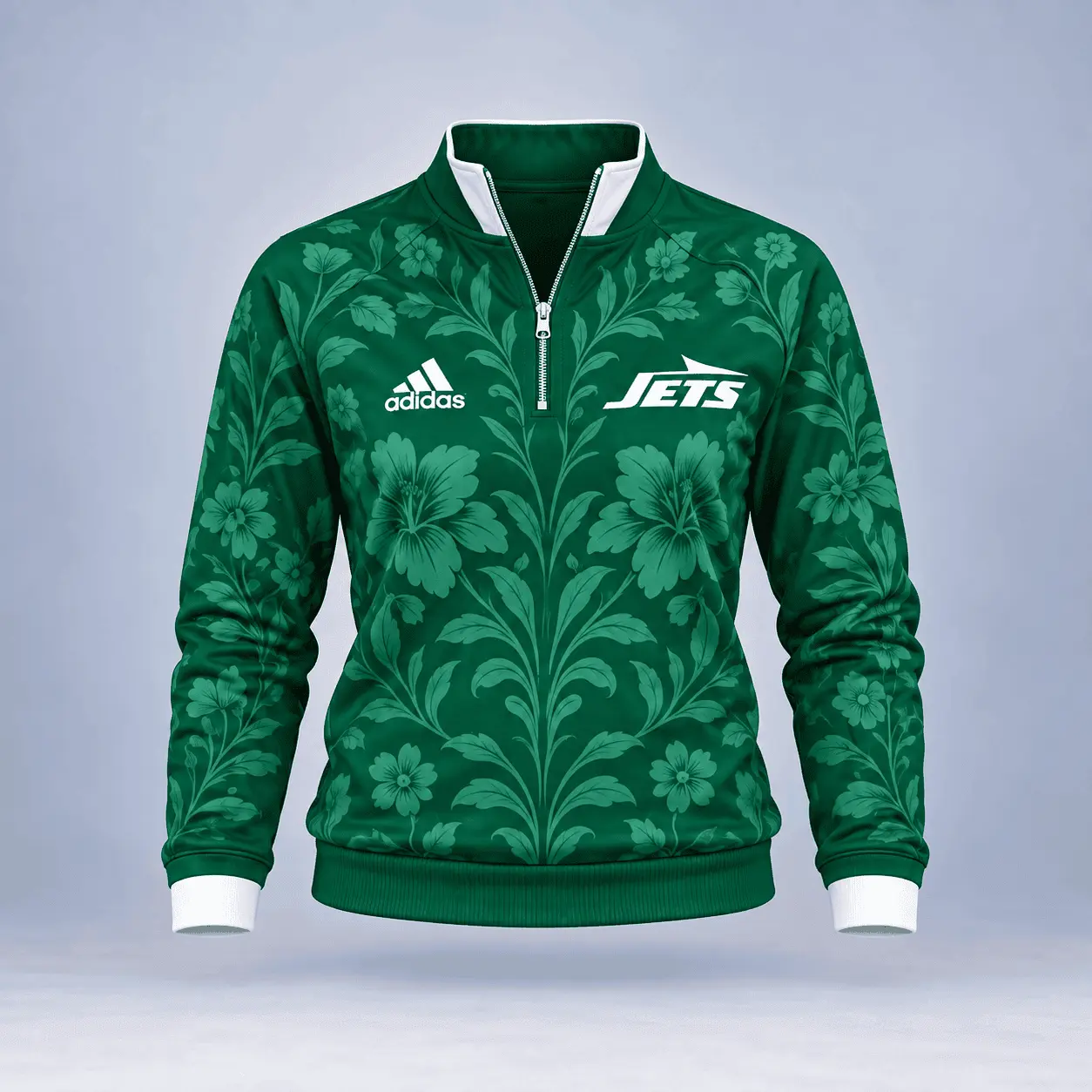 New York Jets | Premium NFL Stadium Style Floral Quarter-Zip + Pants TD - Image 2