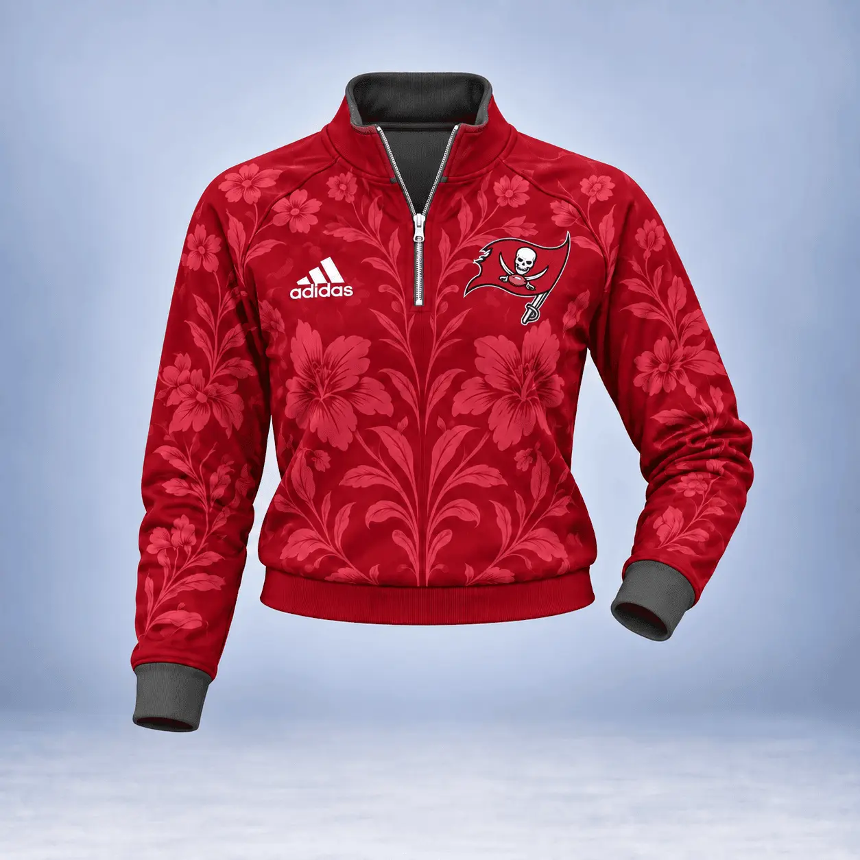 Tampa Bay Buccaneers | Premium NFL Stadium Style Floral Quarter-Zip + Pants TD - Image 2