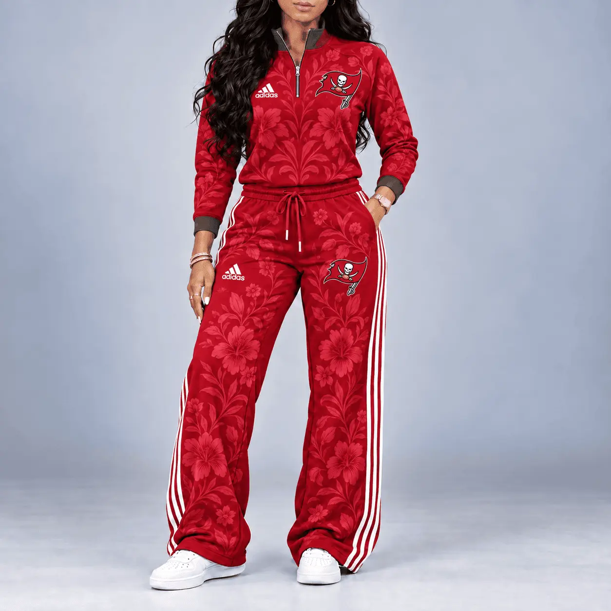 Tampa Bay Buccaneers | Premium NFL Stadium Style Floral Quarter-Zip + Pants TD