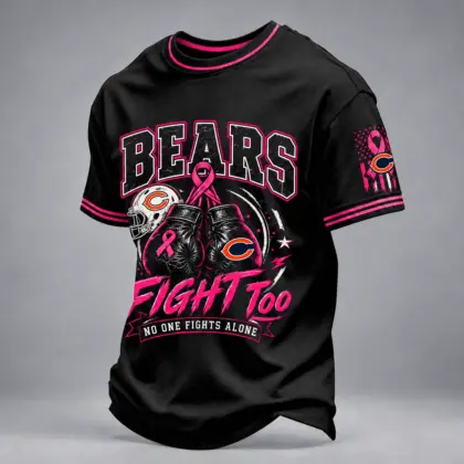 Chicago Bears | Premium NFL No One Fights Alone Breast Cancer Awareness T-Shirt TD